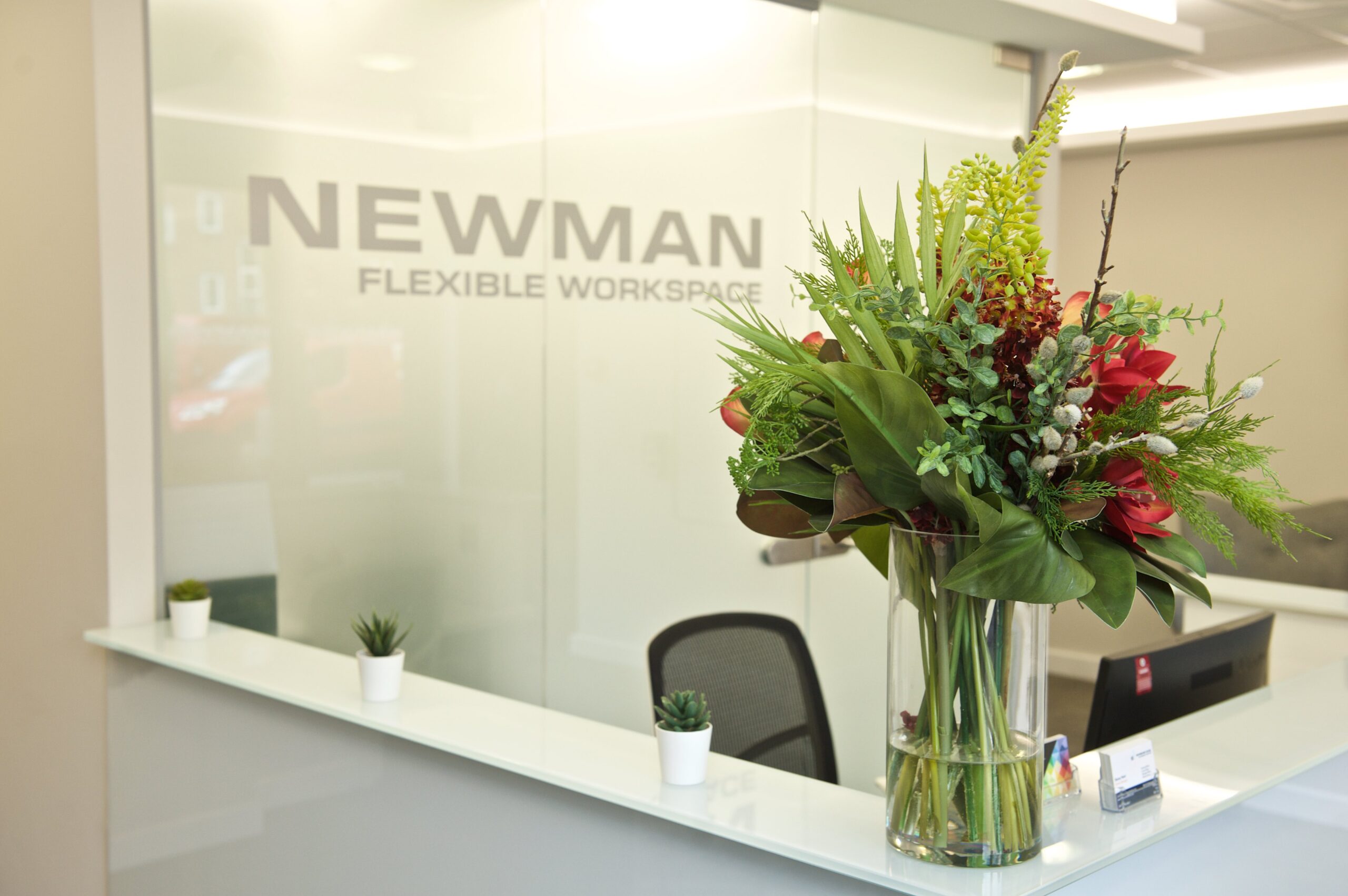 Reception area at Newman Flexible Workspace in Bromley